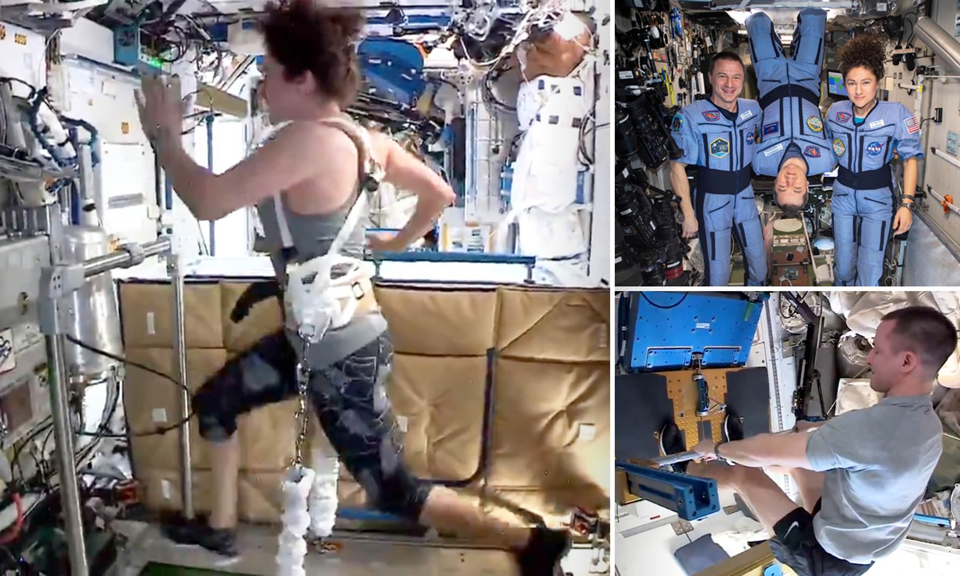 How do astronauts exercise in space?