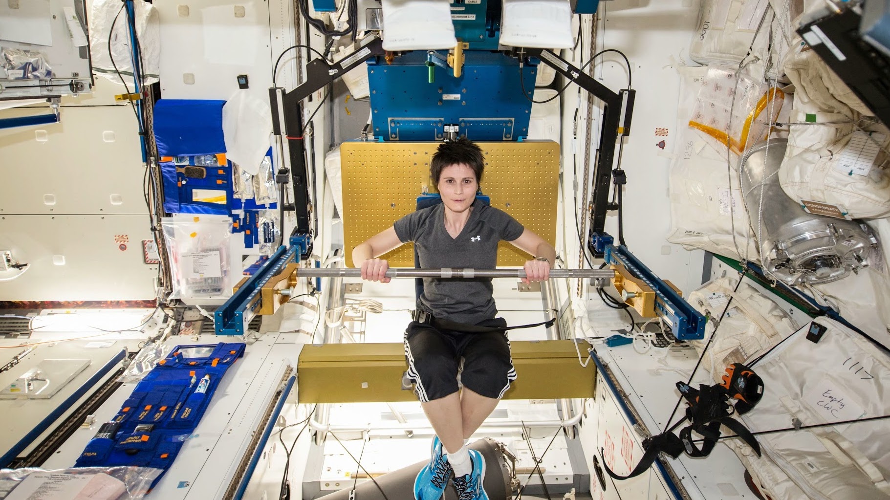 How do astronauts exercise in space?